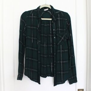 Maurices | Green Plaid Button Up Shirt